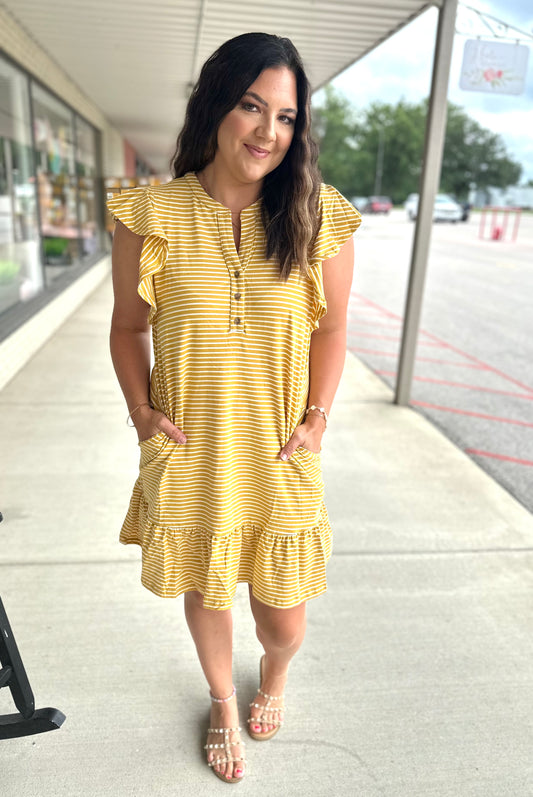 Edwards Dress - Mustard