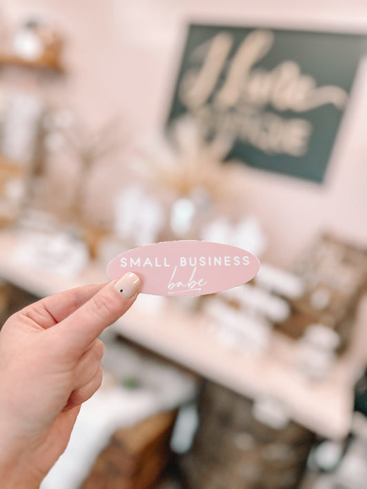 Small Business Babe Sticker - Pink