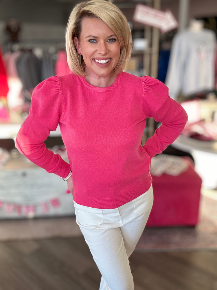 Claire Classic Sweater - Pink