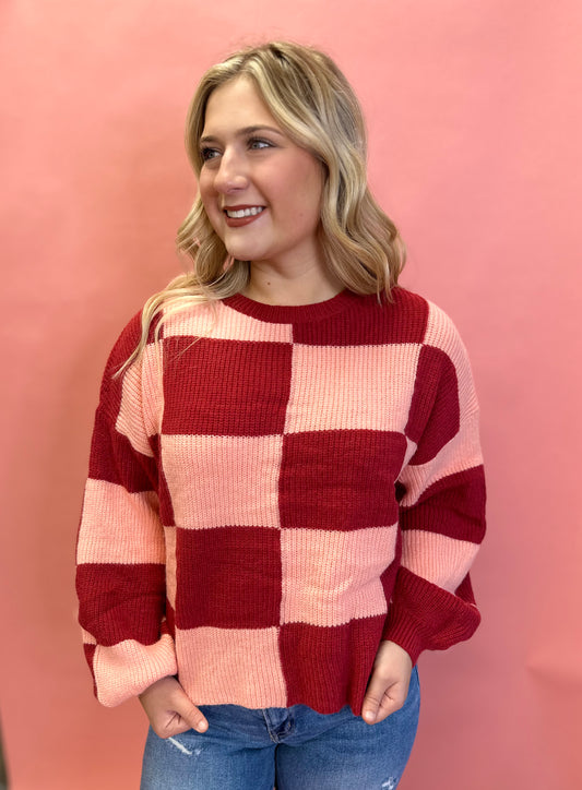 Checkered Cozy Sweater