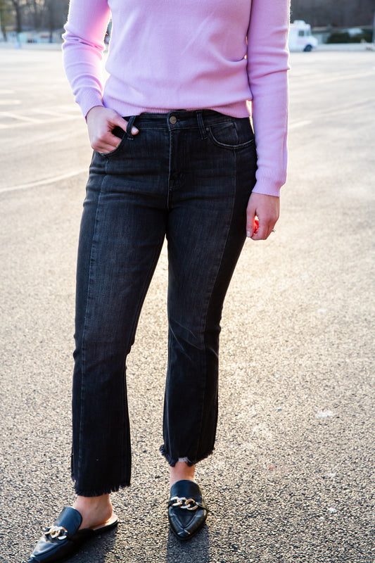 Mica Two Tone Black Jeans