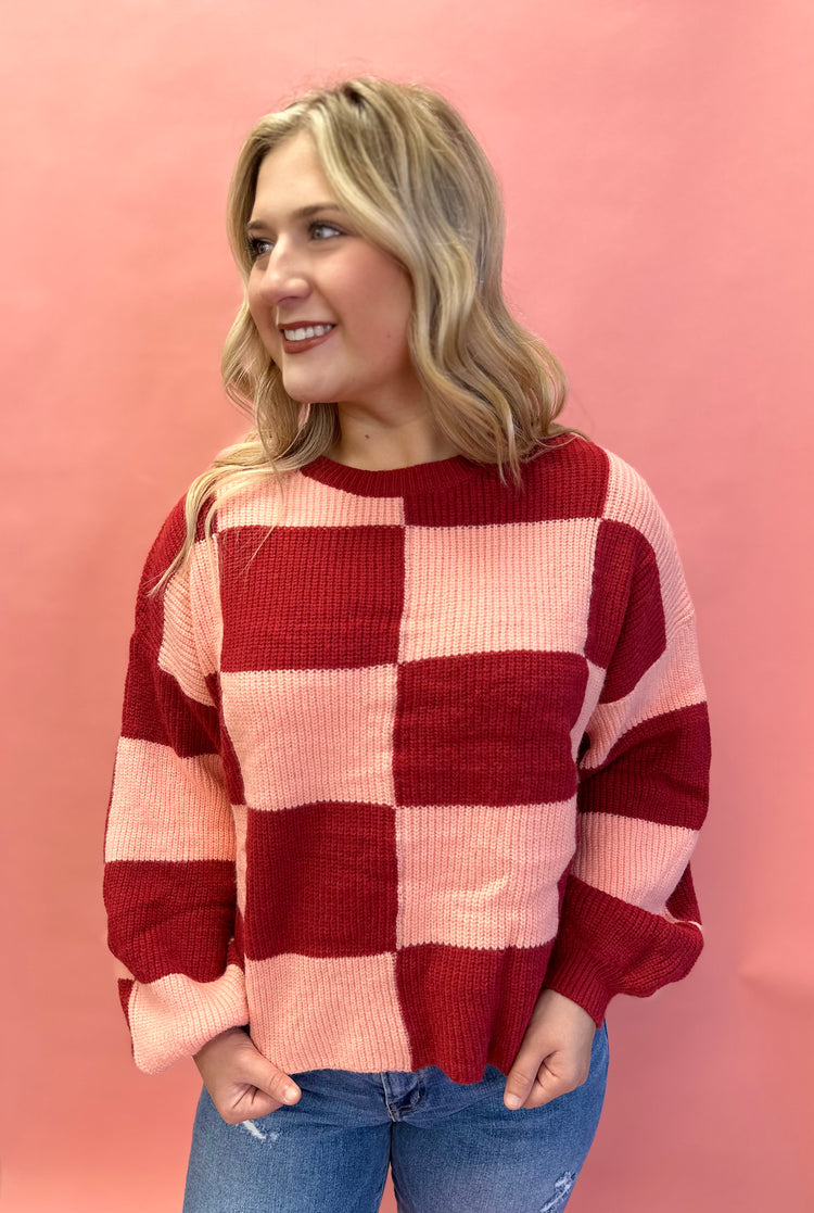 Checkered Cozy Sweater