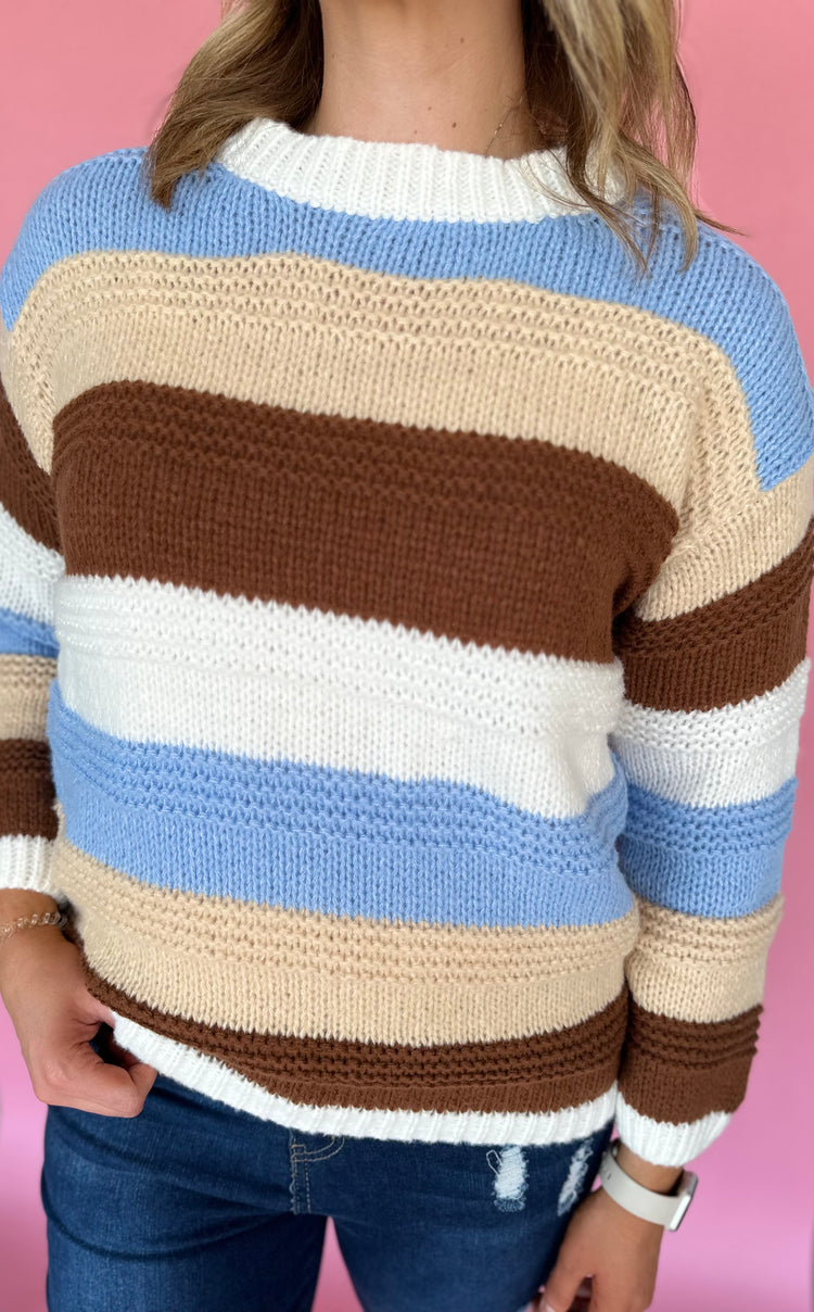 Multicolor Fall Sweater - Brown/Blue