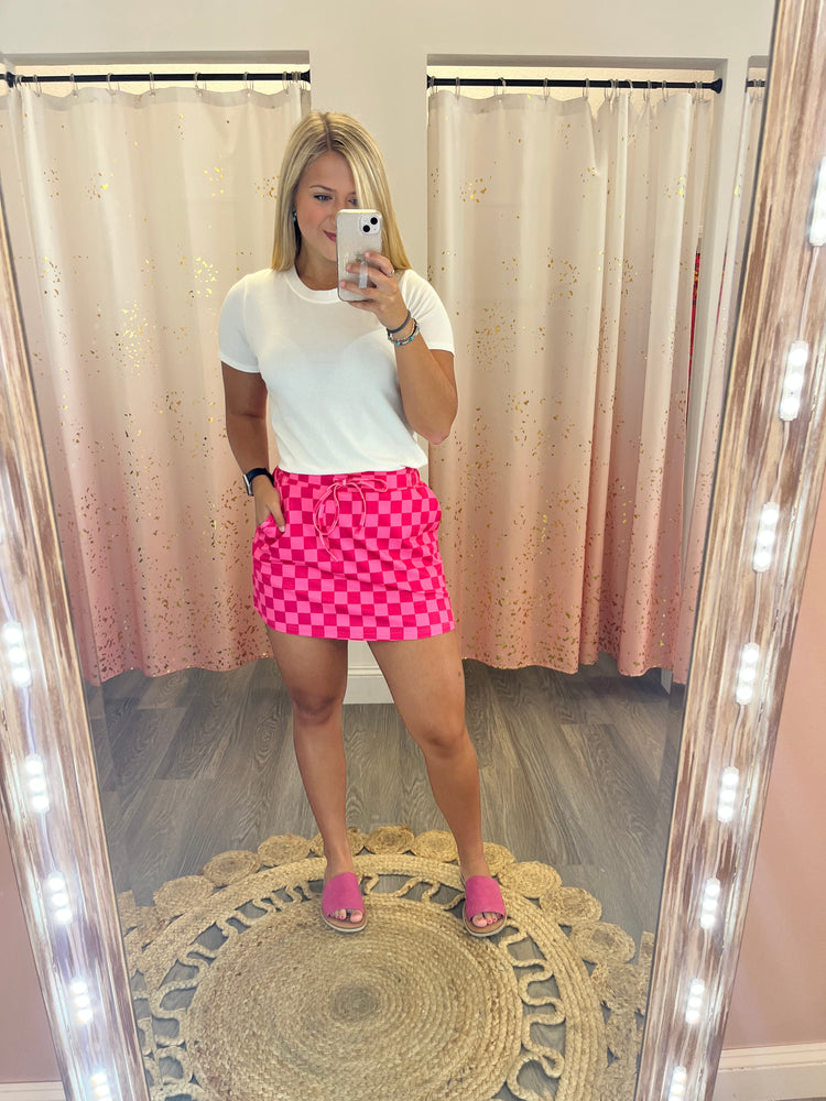 Checked Out Skort